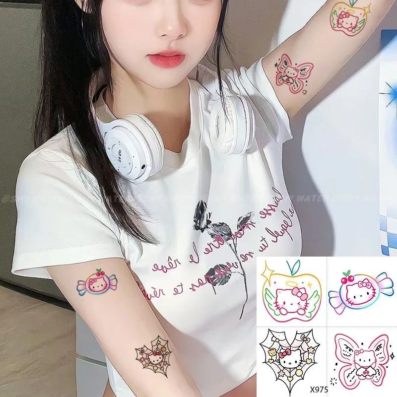 24Pcs/Set Hello Kitty Colored Tattoo Stickers Little Fairy Face Hand Lovely Body Art Fake Tatoo Temporary Waterproof Sticker
24Pcs/Set Hello Kitty Colored Tattoo Stickers Little Fairy Face Hand Lovely Body Art Fake Tatoo Temporary Waterproof Sticker