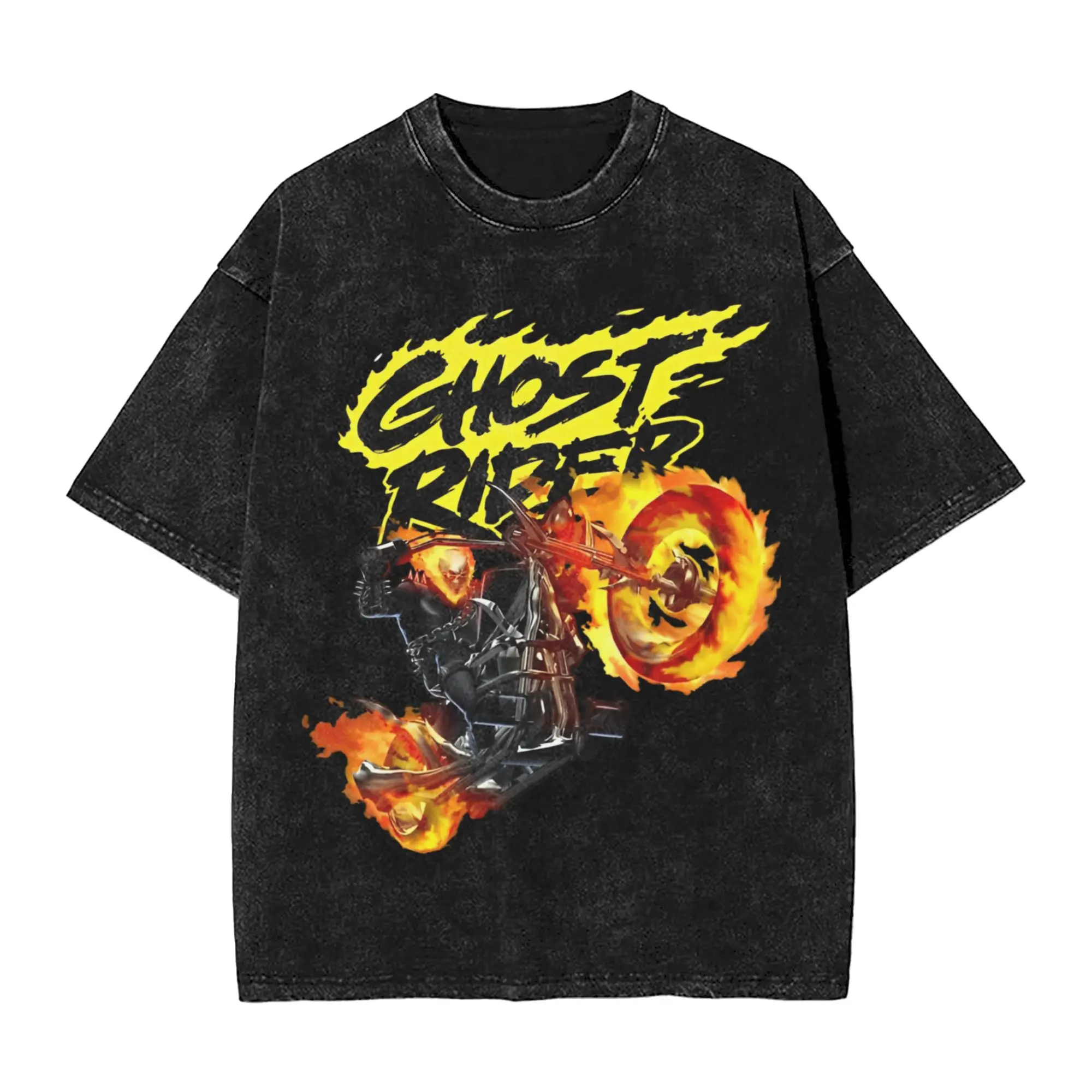 GHOST RIDER T Shirt Hip Hop Washed Short Sleeve Harajuku T-Shirts Fashion for Men Women Streetwear Summer Tee Shirt
GHOST RIDER T Shirt Hip Hop Washed Short Sleeve Harajuku T-Shirts Fashion for Men Women Streetwear Summer Tee Shirt