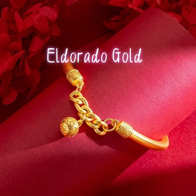 Eldorado Gold 9999 Real Gold 24K Ancient Palace Bell Chain Bracelet Gold Heritage Ancient Palace Bell Bracelet Female
Eldorado Gold 9999 Real Gold 24K Ancient Palace Bell Chain Bracelet Gold Heritage Ancient Palace Bell Bracelet Female
