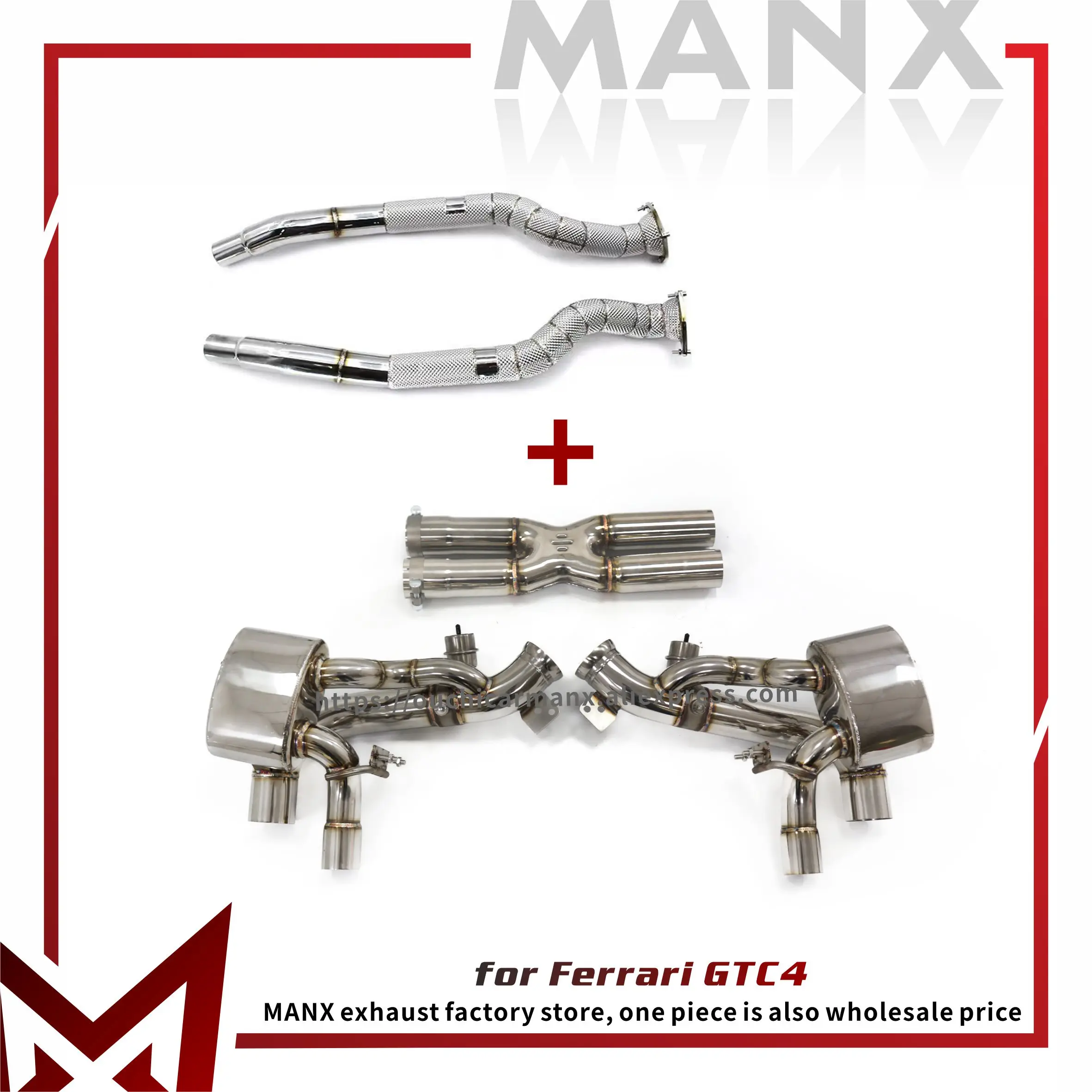 MANX Catback for Ferrari Ferrari GTC4 Lusso High quality Muffler SS Downpipe Exact Fit Catalytic Converter Exhaust pipe
MANX Catback for Ferrari Ferrari GTC4 Lusso High quality Muffler SS Downpipe Exact Fit Catalytic Converter Exhaust pipe