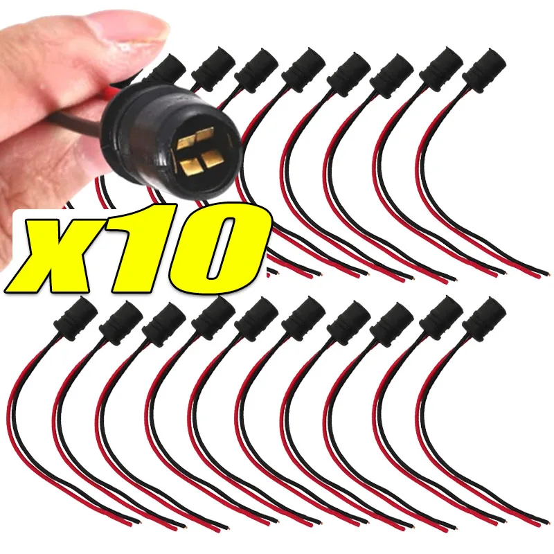 Bulb Socket Rubber Pre-Wired Harness Connector for Car Motorcycle Dashboard Lights 10mm Hole DC 12V Accessories T10 W5W 147 LED
Bulb Socket Rubber Pre-Wired Harness Connector for Car Motorcycle Dashboard Lights 10mm Hole DC 12V Accessories T10 W5W 147 LED