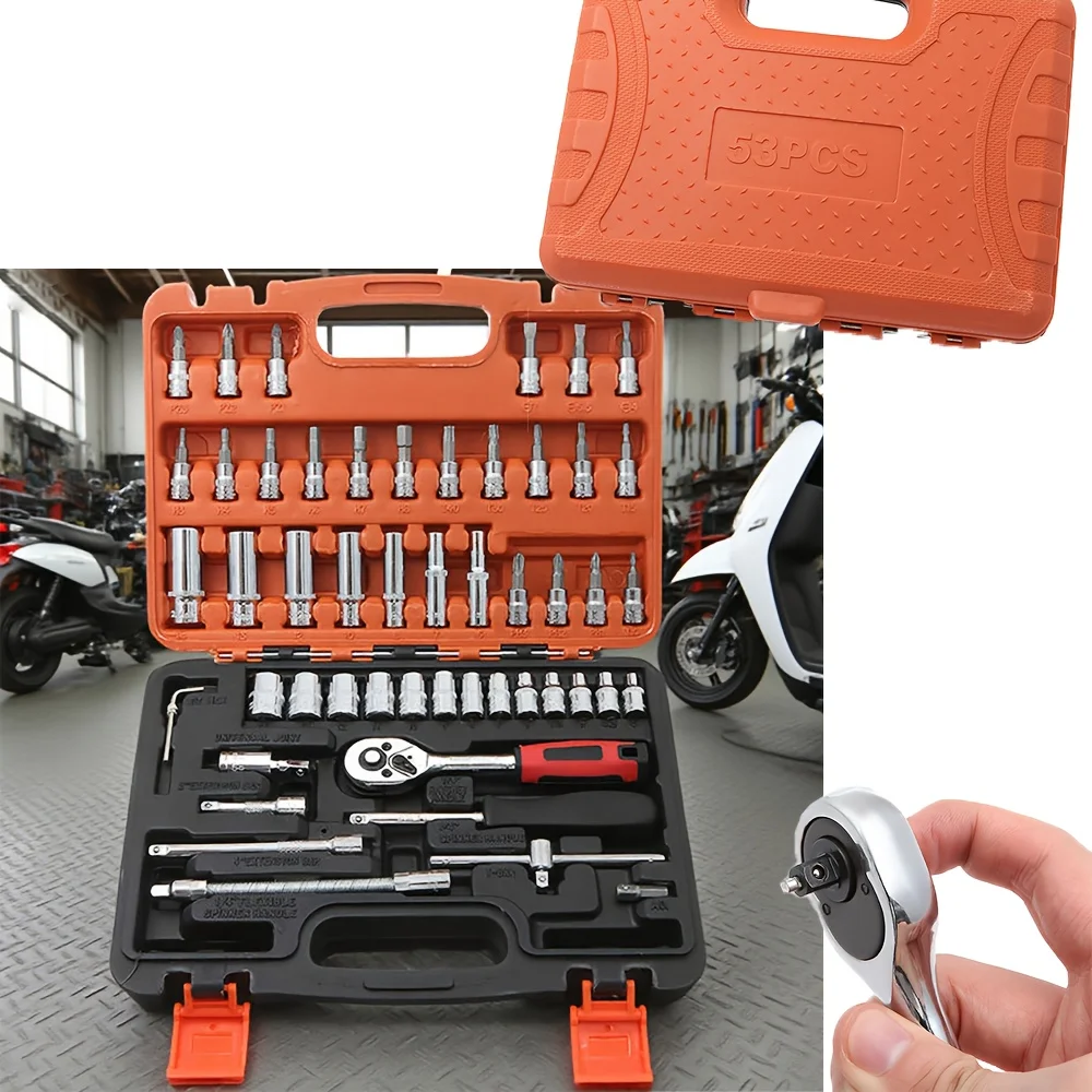 Набор головок с приводом 1/4 дюйма, набор мини-ключей с храповым механизмом и футляром для хранения, профессиональный набор инструментов с набором головок для бит
Набор головок с приводом 1/4 дюйма, набор мини-ключей с храповым механизмом и футляром для хранения, профессиональный набор инструментов с набором головок для бит