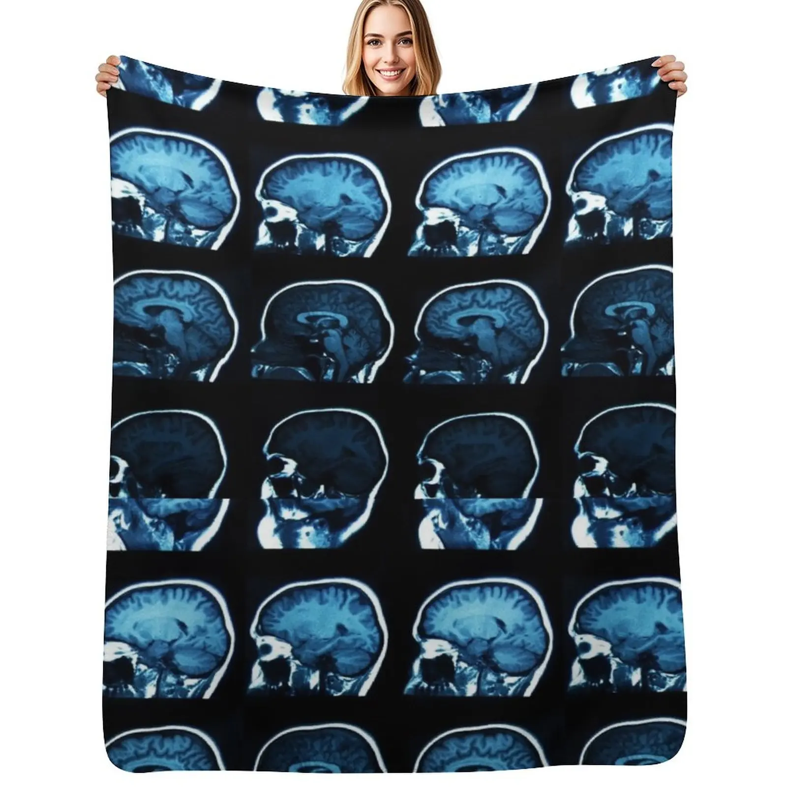 Brain MRI x-ray Throw Blanket Thin Soft Blanket for Summer Night Sleeping
Brain MRI x-ray Throw Blanket Thin Soft Blanket for Summer Night Sleeping