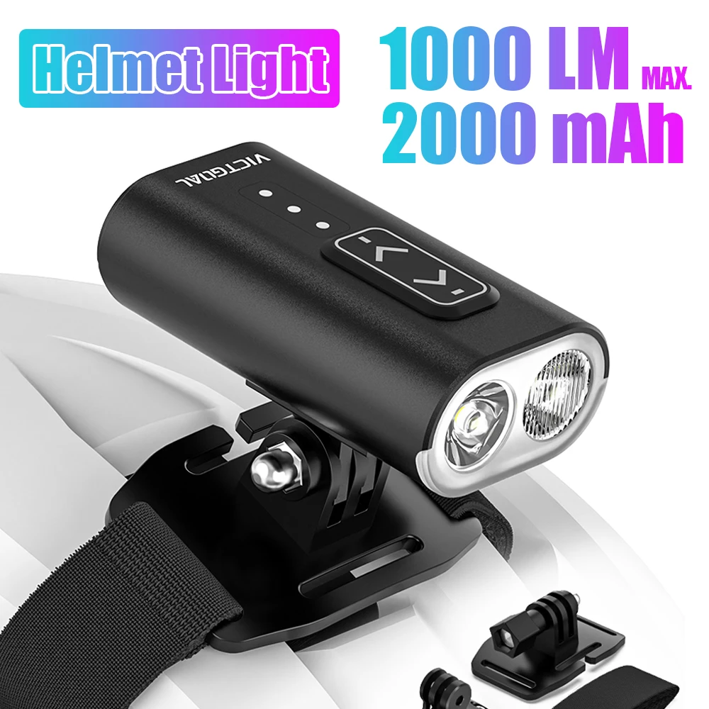 VICTGOAL 1000 Lumens Bike Helmet Light Front Type-C Charing LED Bicycle Flashlight Head Lights Cycling Waterproof MTB Bike Lamp
VICTGOAL 1000 Lumens Bike Helmet Light Front Type-C Charing LED Bicycle Flashlight Head Lights Cycling Waterproof MTB Bike Lamp