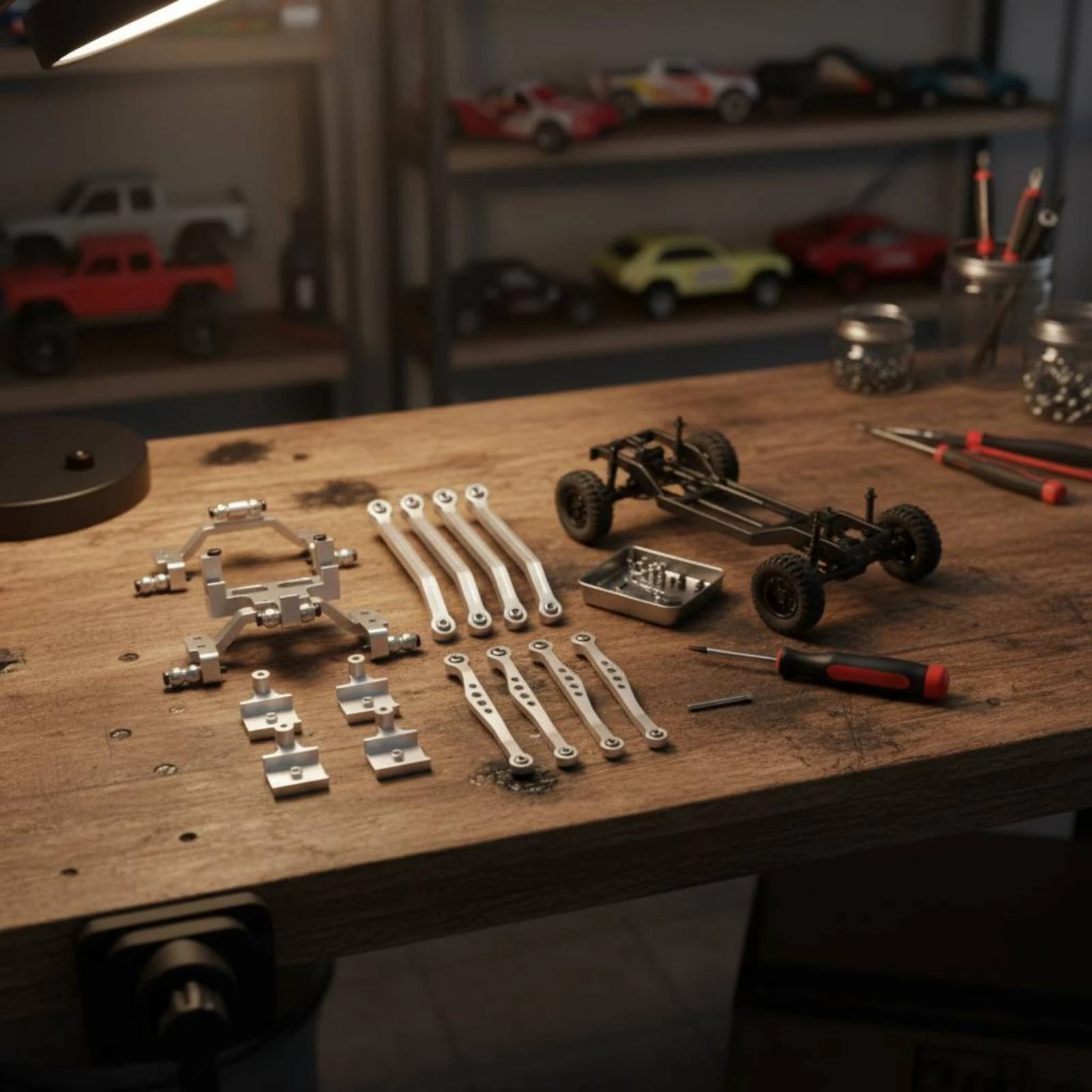 Metal Chassis Link Rod Set Lightweight RC Truck Link Set Chassis Support Hardware Aluminum Alloy Upgrade Part Improves
Metal Chassis Link Rod Set Lightweight RC Truck Link Set Chassis Support Hardware Aluminum Alloy Upgrade Part Improves