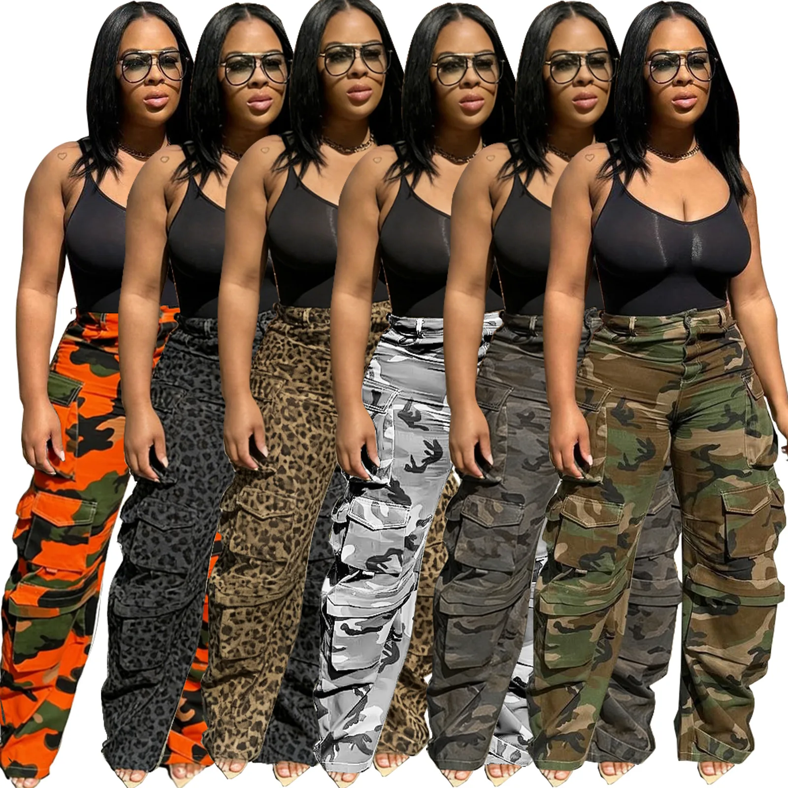 2026 Summer Women's Camo Cargo Pants Fashion Multi-Pockets Loose Straight Trousers American Streetwear Female Casual Pants
2026 Summer Women's Camo Cargo Pants Fashion Multi-Pockets Loose Straight Trousers American Streetwear Female Casual Pants