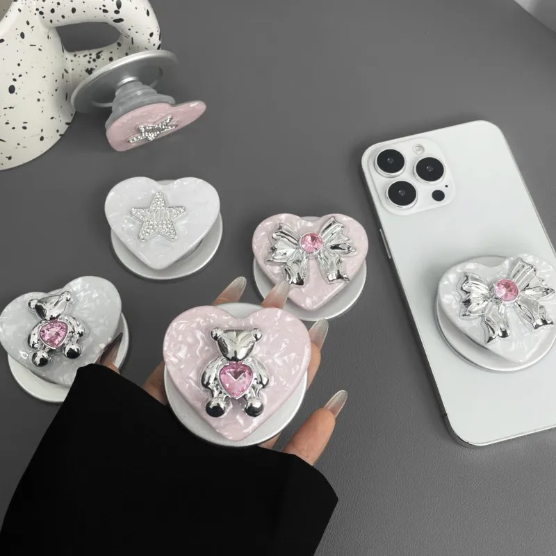 3D Heart Shell Bling Rhinestone For MagSafe Phone Grip Stand Cute Bear Bow Star Universal For Magnetic Foldable Holder
3D Heart Shell Bling Rhinestone For MagSafe Phone Grip Stand Cute Bear Bow Star Universal For Magnetic Foldable Holder