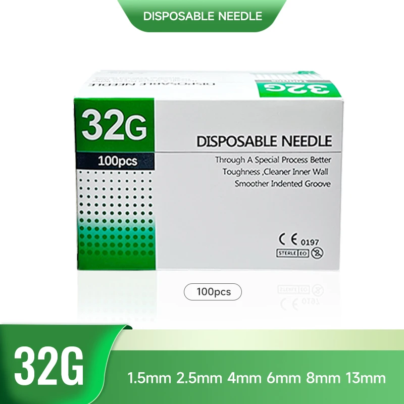 100pcs 32G 4MM 6MM 8MM 13MM 32G*2.5MM Disposable Painless Small Needle Tattoo Needle
100pcs 32G 4MM 6MM 8MM 13MM 32G*2.5MM Disposable Painless Small Needle Tattoo Needle
