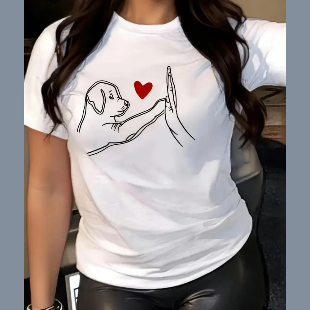 Printed Cotton Shirt Heart-shaped T-shirt Breathable Fabric Daily Casual Wear Fashionable Style Medium Elasticity
Printed Cotton Shirt Heart-shaped T-shirt Breathable Fabric Daily Casual Wear Fashionable Style Medium Elasticity