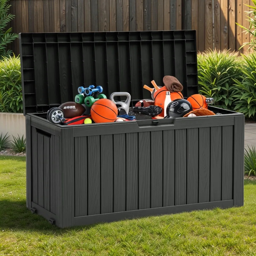 72 Gallon Outdoor Resin Deck Box Waterproof and Lockable Storage Box for Garden Patio Black
72 Gallon Outdoor Resin Deck Box Waterproof and Lockable Storage Box for Garden Patio Black