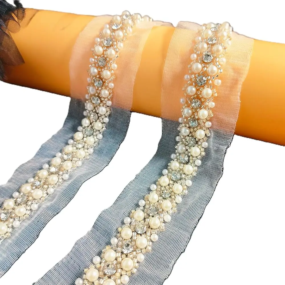 2cm Woven Pearl Embroidery lace, Flash Diamond DIY Clothing Collar Sleeves Pearl Piping Decorative Strip, Dress, Fashion Clot
2cm Woven Pearl Embroidery lace, Flash Diamond DIY Clothing Collar Sleeves Pearl Piping Decorative Strip, Dress, Fashion Clot