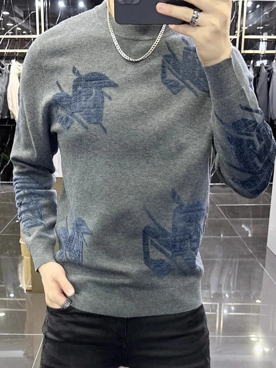 Ele Men's Knitted Sweater round Ne Embroidered Pattern Warm Lightweight Long Sve Base irt Winter Faion Casual Wear
Ele Men's Knitted Sweater round Ne Embroidered Pattern Warm Lightweight Long Sve Base irt Winter Faion Casual Wear