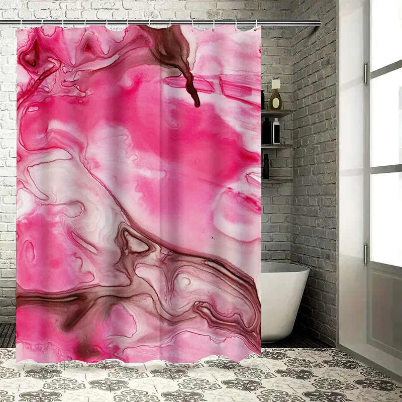 Stylish Pink Marble Shower Curtain Waterproof Bathroom Decor for Modern Bathrooms Watercolor Printed Fabric Liner with Hooks (18
Stylish Pink Marble Shower Curtain Waterproof Bathroom Decor for Modern Bathrooms Watercolor Printed Fabric Liner with Hooks (18