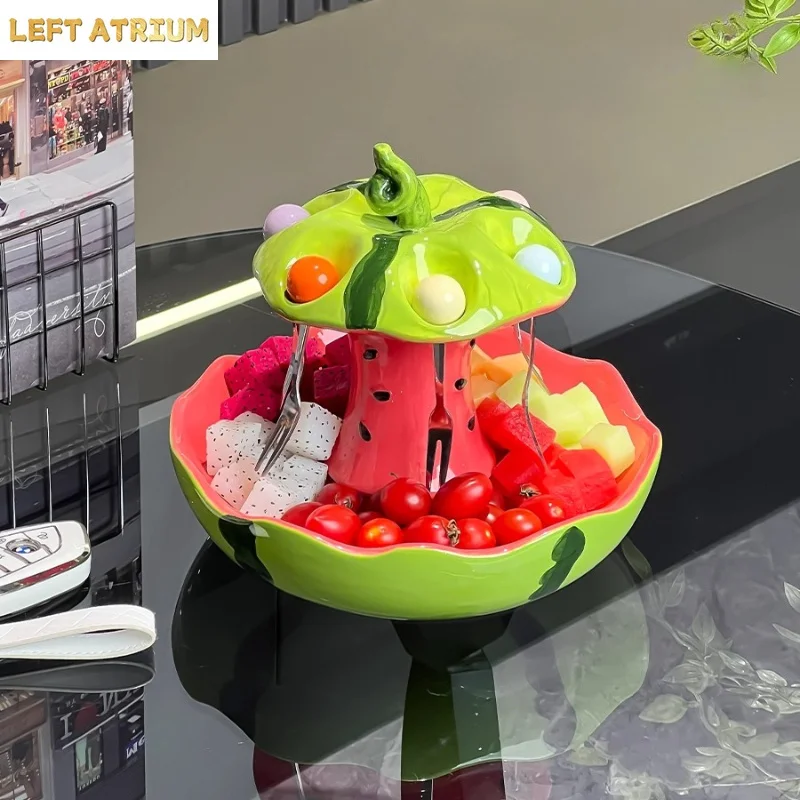 Watermelon Apple Shaped Ceramic Fruit Plate with Fork Fruit Fork Set Dessert Plates Decorative Plate Snack Bowl Fruits Bowl Dish
Watermelon Apple Shaped Ceramic Fruit Plate with Fork Fruit Fork Set Dessert Plates Decorative Plate Snack Bowl Fruits Bowl Dish