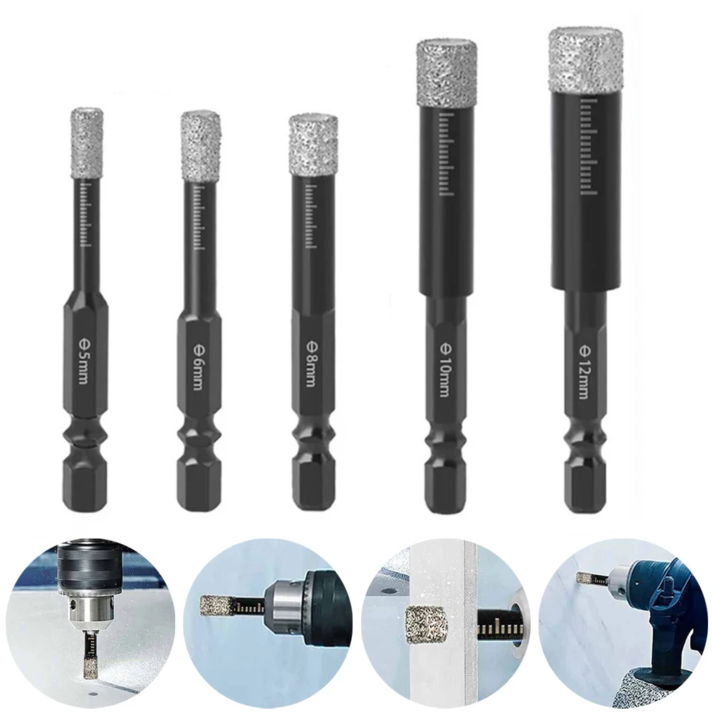 5pcs Vaccum Brazed Dry Drill Bits Dry Drill Bits Hole Saw For Marble Ceramic Tile Stone Power Tools Accessories
5pcs Vaccum Brazed Dry Drill Bits Dry Drill Bits Hole Saw For Marble Ceramic Tile Stone Power Tools Accessories