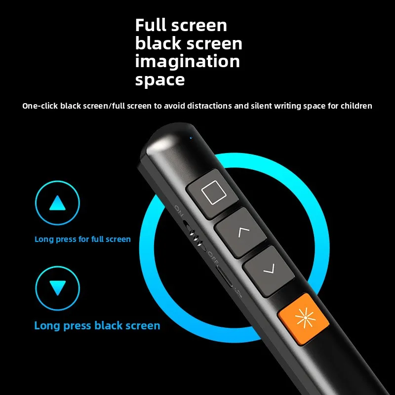 Laser flip pen, wireless PPT remote control, rechargeable teacher specific business demonstration pen.
Laser flip pen, wireless PPT remote control, rechargeable teacher specific business demonstration pen.