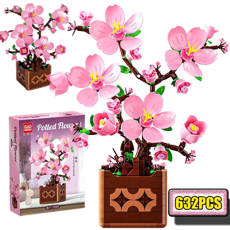Pink Peach Blossom Potted Plant Building Block Flower Bird of Paradise Model Puzzle Toys Sets New Year Christmas Birthday Gifts
Pink Peach Blossom Potted Plant Building Block Flower Bird of Paradise Model Puzzle Toys Sets New Year Christmas Birthday Gifts