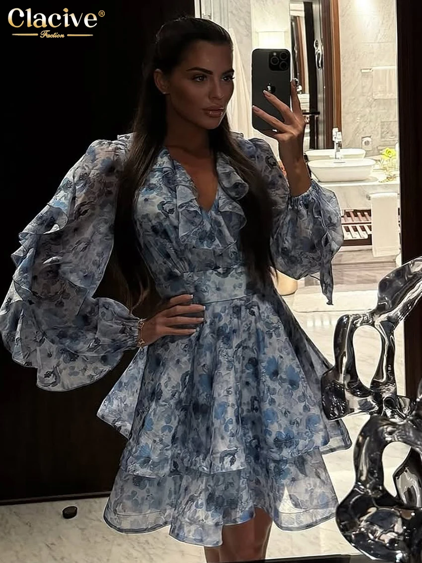 Clacive Sexy Loose Print Women's Dress 2025 Fashion V-Neck Long Sleeve Mini Dresses Elegant High Waist Pleated Female Dress
Clacive Sexy Loose Print Women's Dress 2025 Fashion V-Neck Long Sleeve Mini Dresses Elegant High Waist Pleated Female Dress