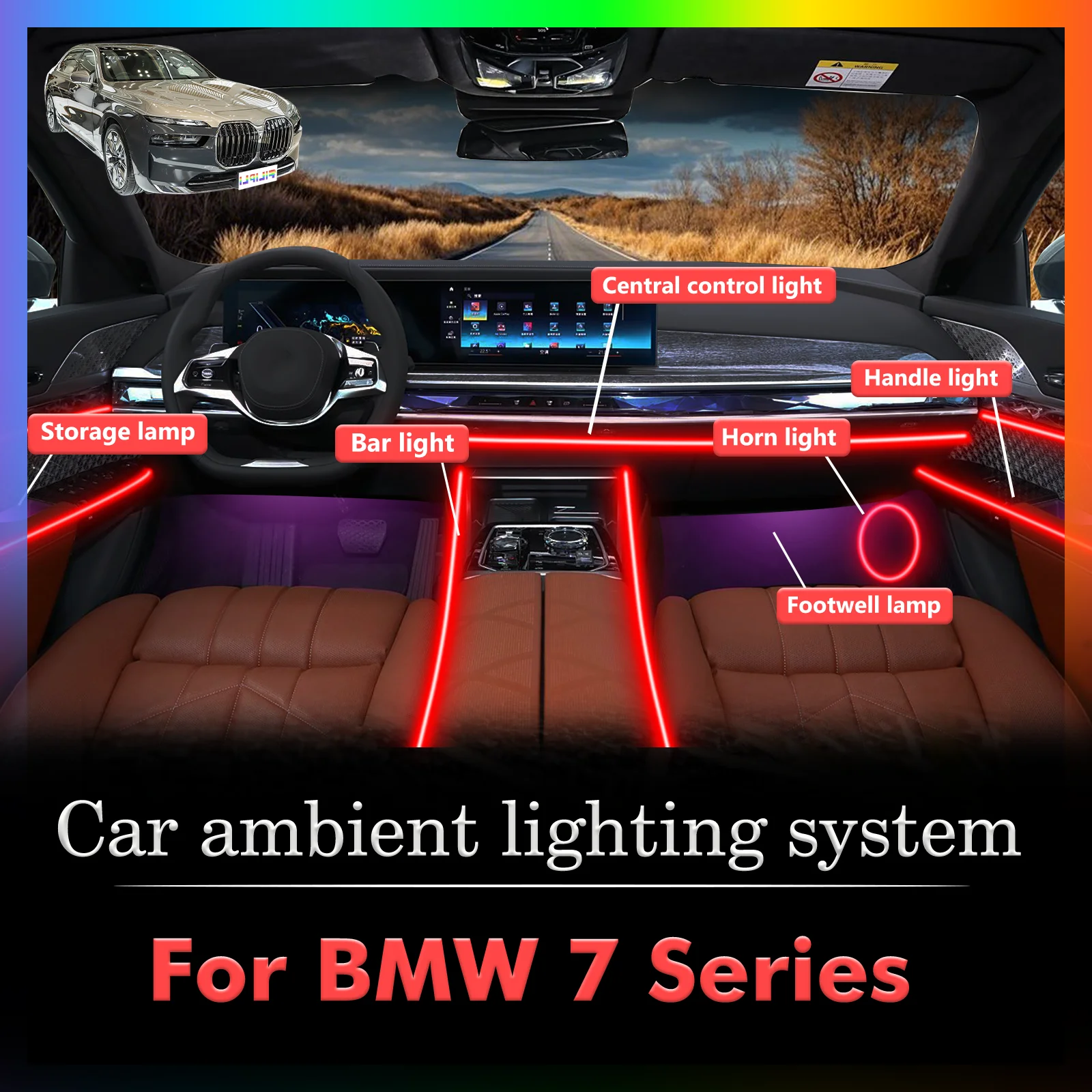 Для BMW 7 серии RGB 64 цвета светодиодный умный пульт дистанционного управления салона автомобиля окружающее освещение энергосберегающий эффективный комплект ламп
Для BMW 7 серии RGB 64 цвета светодиодный умный пульт дистанционного управления салона автомобиля окружающее освещение энергосберегающий эффективный комплект ламп