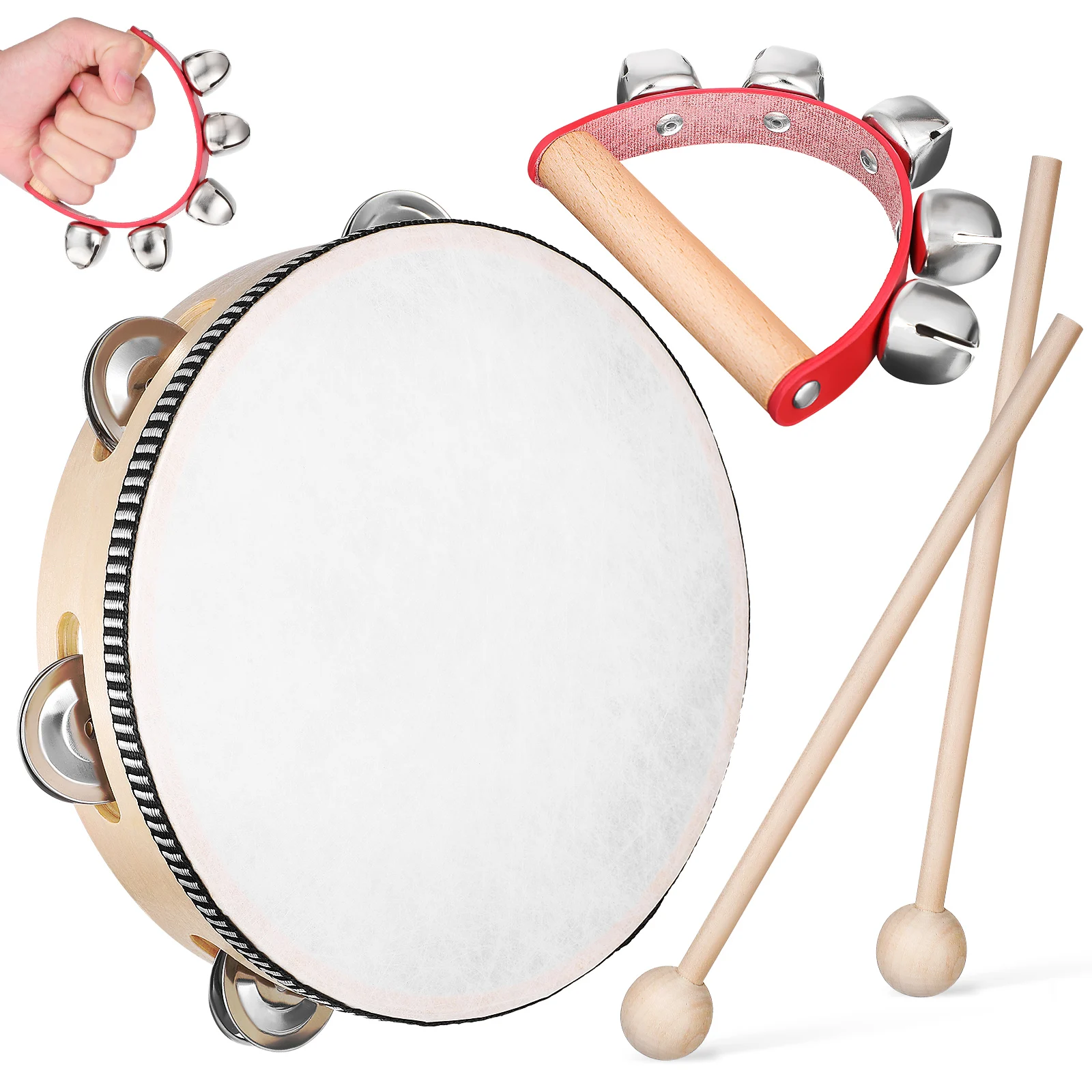 1pcs Bell Set Tambourines Handheld Percussion Toys Toddler Instruments Plastic Resin Metal Music Classes Dance School Singing
1pcs Bell Set Tambourines Handheld Percussion Toys Toddler Instruments Plastic Resin Metal Music Classes Dance School Singing