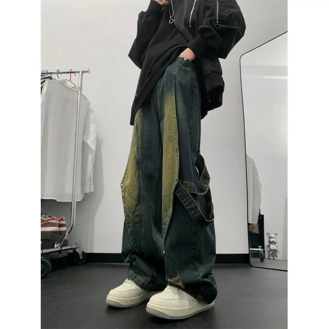 Washed Vintage American High Street Men's Jeans Straight Leg Wide Leg Long Trousers Trendy Brand Patchwork Design Casual Low ...
Washed Vintage American High Street Men's Jeans Straight Leg Wide Leg Long Trousers Trendy Brand Patchwork Design Casual Low ...