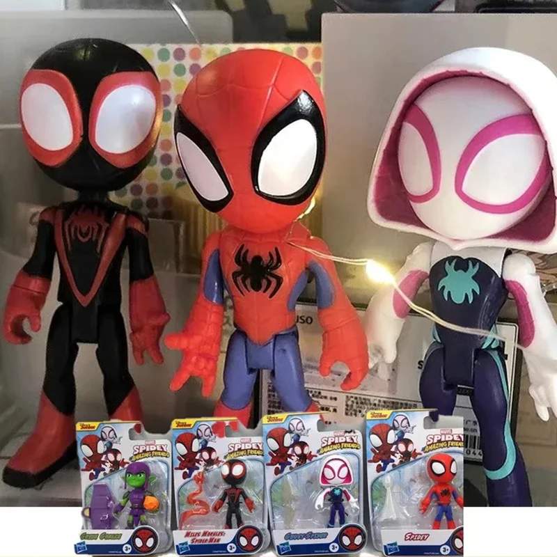 Spider Man Action Figure Spidey His Amazing Friends Spiderman Miles Morales Iron Man Toys Car 4inch Ghost Black Pather
Spider Man Action Figure Spidey His Amazing Friends Spiderman Miles Morales Iron Man Toys Car 4inch Ghost Black Pather