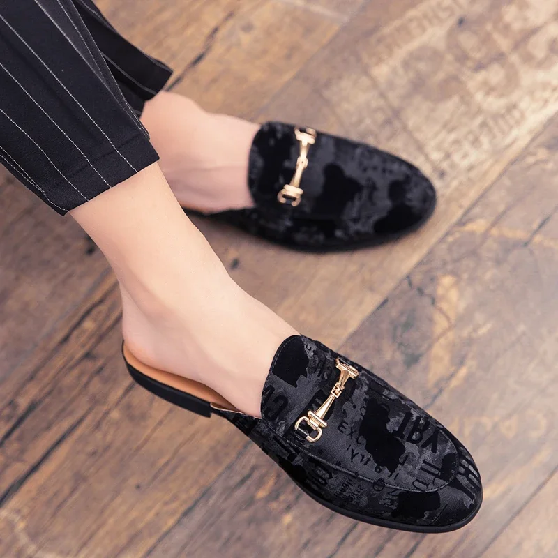 Men Shoes Black Men Half Slippers High Quality Men Leather Casual Shoes Loafers Flip Flops Lightweight Flats Sandals Masculino
Men Shoes Black Men Half Slippers High Quality Men Leather Casual Shoes Loafers Flip Flops Lightweight Flats Sandals Masculino
