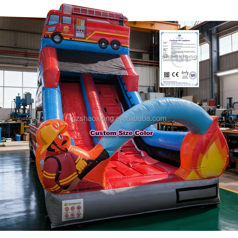 Factory Commercial PVC Outdoor Inflatable Wet Dry Bouncer Fire Fighting Theme Water Slide for Kids Inflatable Castle Slide
Factory Commercial PVC Outdoor Inflatable Wet Dry Bouncer Fire Fighting Theme Water Slide for Kids Inflatable Castle Slide