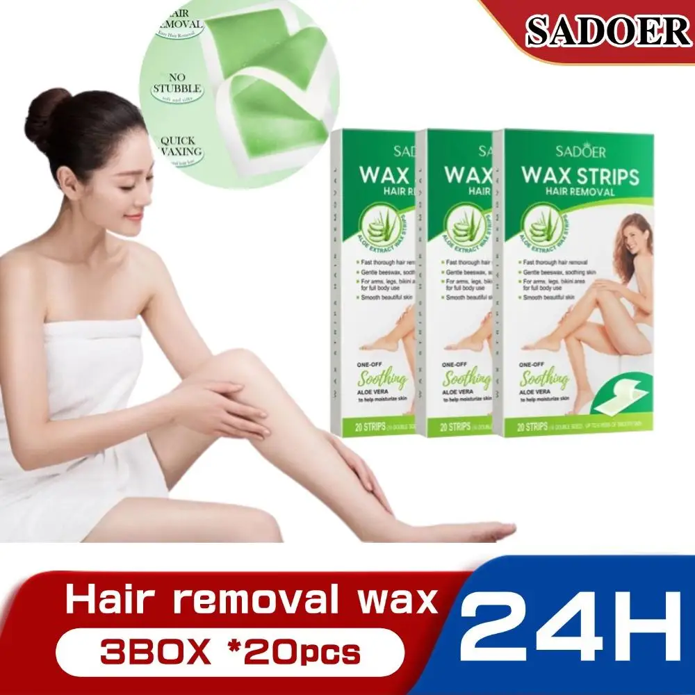 SADOER 3BOX Depilatory Wax Strips For Hair Removal Wax Paper Cold Wax Strips Paper For Face Neck Arm Leg Body Beauty Tools
SADOER 3BOX Depilatory Wax Strips For Hair Removal Wax Paper Cold Wax Strips Paper For Face Neck Arm Leg Body Beauty Tools