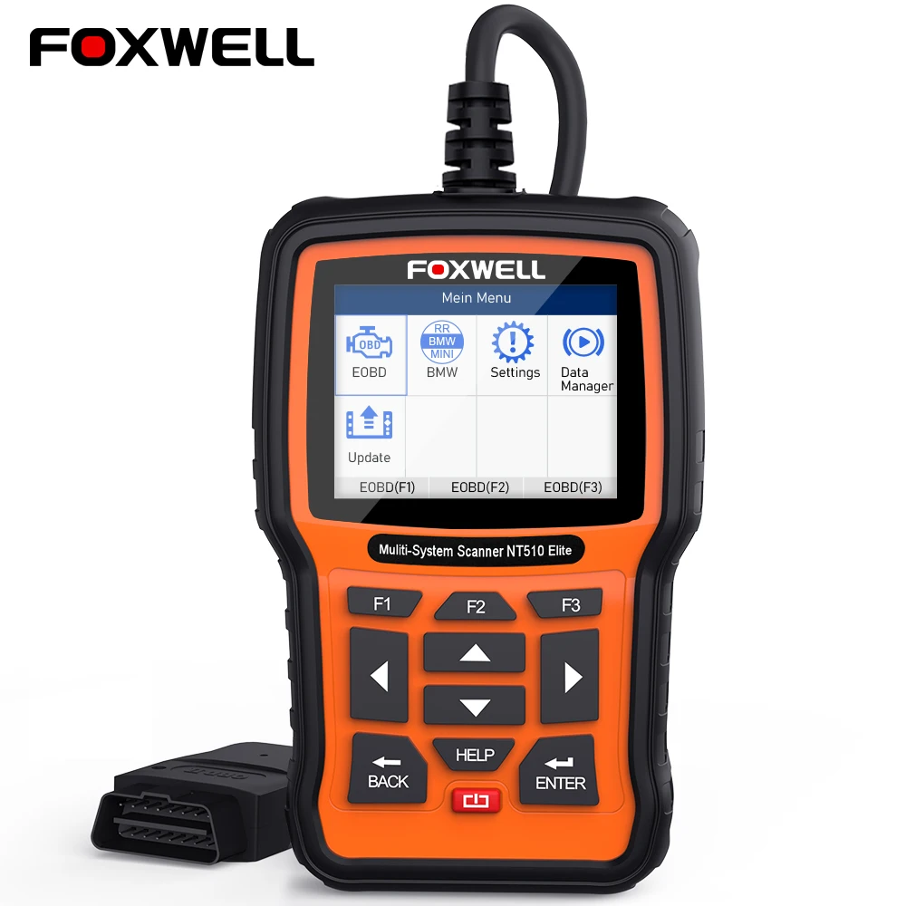 FOXWELL NT510 Elite OBD2 Automotive Scanner Full System Multi Reset Bi-Directional Active Test a/f reset Car Diagnostic Tools
FOXWELL NT510 Elite OBD2 Automotive Scanner Full System Multi Reset Bi-Directional Active Test a/f reset Car Diagnostic Tools