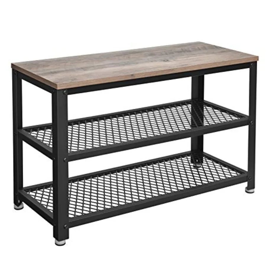 3-Tier Shoe Rack Shelf Storage with Metal Mesh Shelves and Seat Free Standing Shoe Organizer for Entryway 11.8 x 28.7 x 17.7 In
3-Tier Shoe Rack Shelf Storage with Metal Mesh Shelves and Seat Free Standing Shoe Organizer for Entryway 11.8 x 28.7 x 17.7 In