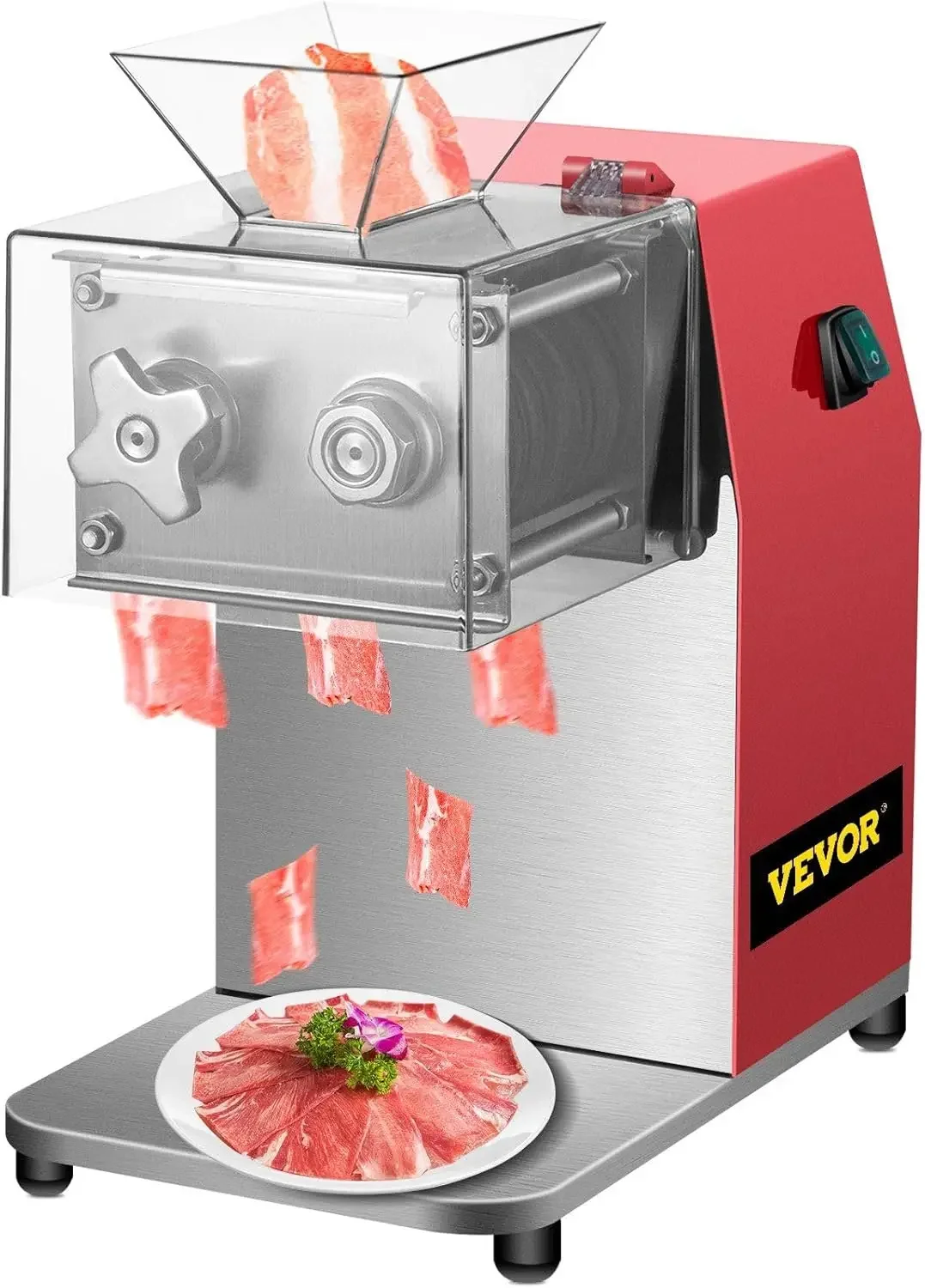 Commercial Meat Cutting Machine, 551 Lbs/H 850W Meat Shredding Machine, 3.5mm Blade Electric Meat Cutter, Red
Commercial Meat Cutting Machine, 551 Lbs/H 850W Meat Shredding Machine, 3.5mm Blade Electric Meat Cutter, Red