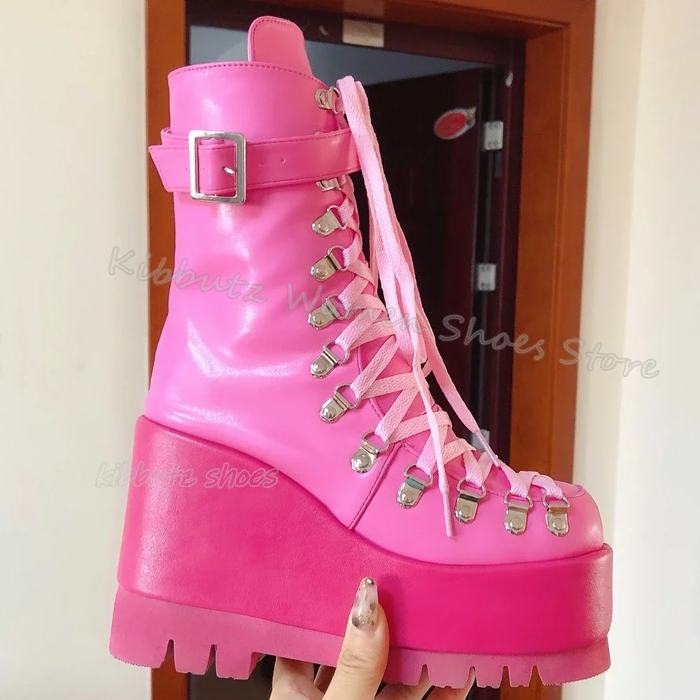 Ботильоны на шнуровке, на платформе, из натуральной кожи, с пряжкой на ремне, новинка, модная лаконичная пикантная женская обувь, новинка, увеличивающая рост с круглым носком
Ботильоны на шнуровке, на платформе, из натуральной кожи, с пряжкой на ремне, новинка, модная лаконичная пикантная женская обувь, новинка, увеличивающая рост с круглым носком