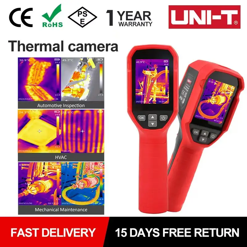 UNI-T Thermal Imager UTi716S 160x120 Pixels Handheld Thermal Imaging Camera Heating Equipment Inspection Automotive Inspect
UNI-T Thermal Imager UTi716S 160x120 Pixels Handheld Thermal Imaging Camera Heating Equipment Inspection Automotive Inspect