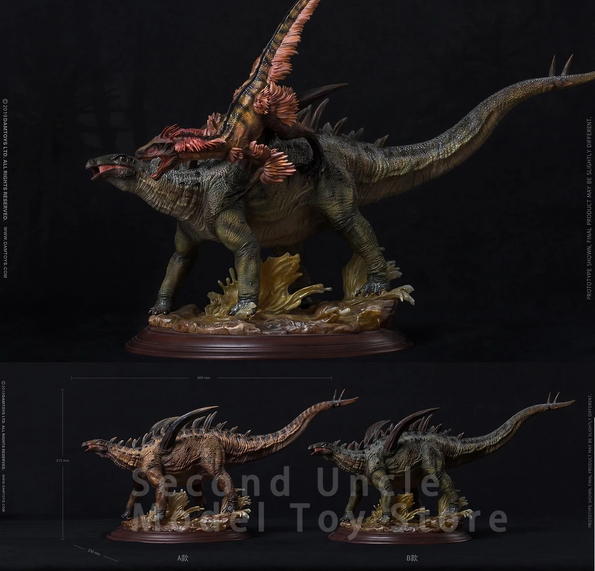 DAMTOYS MUS011 Museum Series Gigantspinosaurus Velociraptor Full Body Statue Collection Paleontology Model Scene Decoration
DAMTOYS MUS011 Museum Series Gigantspinosaurus Velociraptor Full Body Statue Collection Paleontology Model Scene Decoration