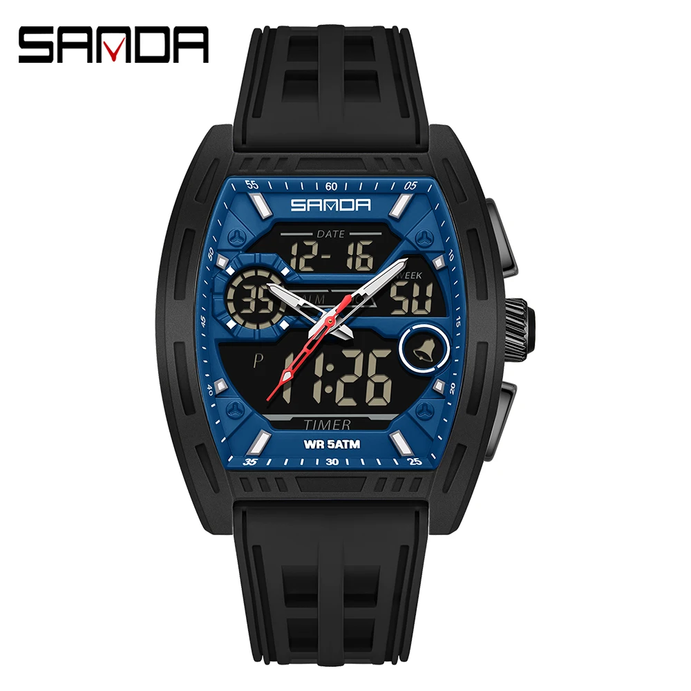 Sanda 6321 Outdoor Sports Watch Men's Electronic Quartz Dual Movement 5atm Waterproof, Luminous, Seismic, And Drop Resistant
Sanda 6321 Outdoor Sports Watch Men's Electronic Quartz Dual Movement 5atm Waterproof, Luminous, Seismic, And Drop Resistant