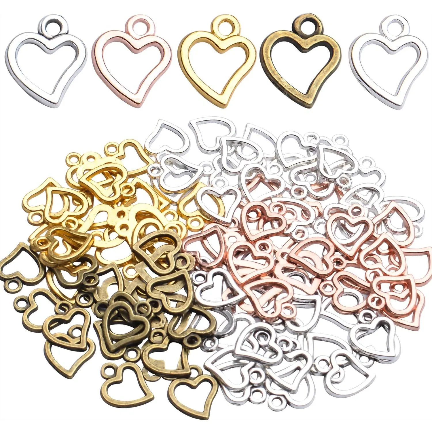 100 шт. полые подвески в форме сердца из сплава, подвески «Любовь» для изготовления ювелирных изделий, золото, розовое золото, античное серебро
100 шт. полые подвески в форме сердца из сплава, подвески «Любовь» для изготовления ювелирных изделий, золото, розовое золото, античное серебро
