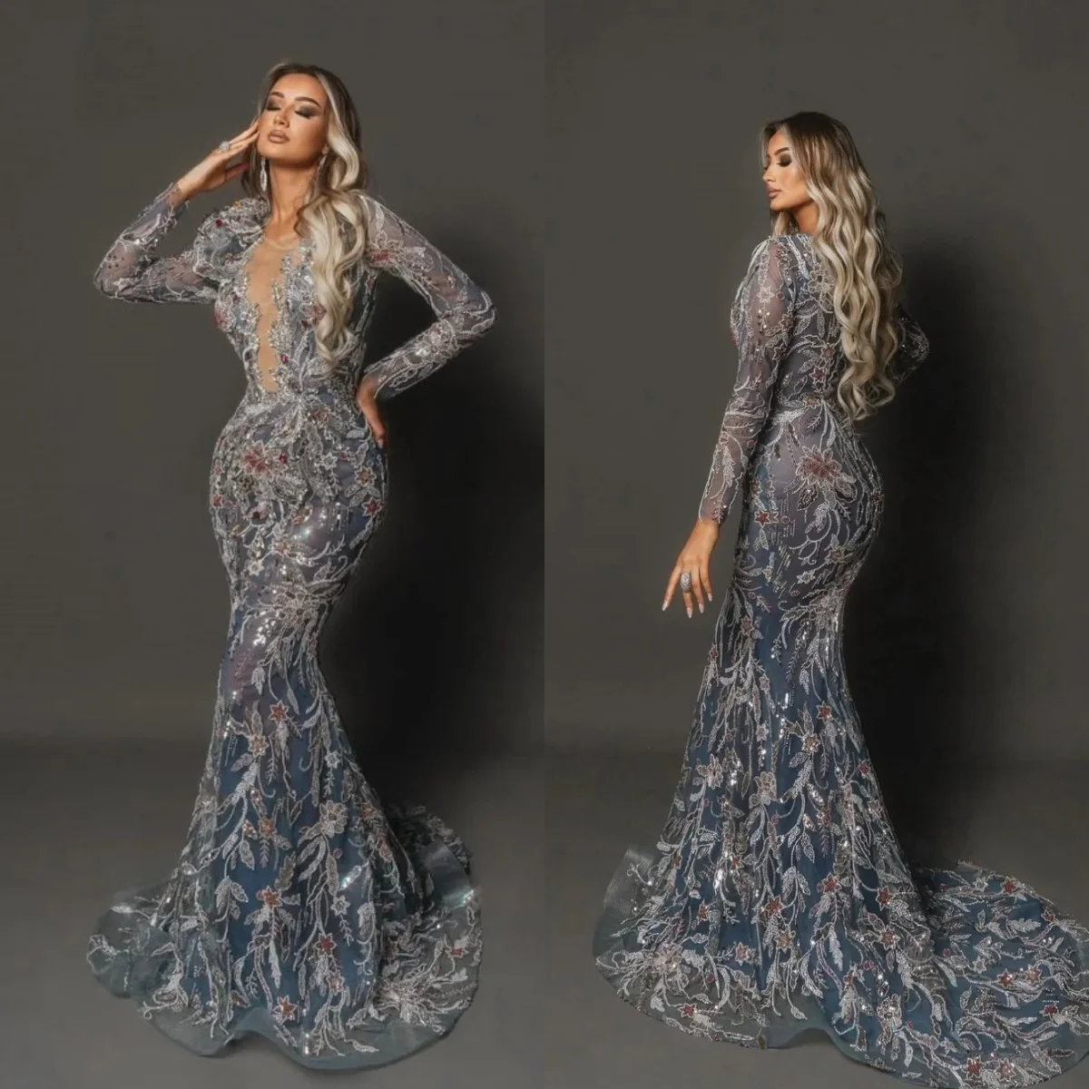 Gorgeous Evening Dresses Prom Gowns Appliques Full Sleeve Luxury Party Dress Vestido De Novia Formal Occasion Customize
Gorgeous Evening Dresses Prom Gowns Appliques Full Sleeve Luxury Party Dress Vestido De Novia Formal Occasion Customize