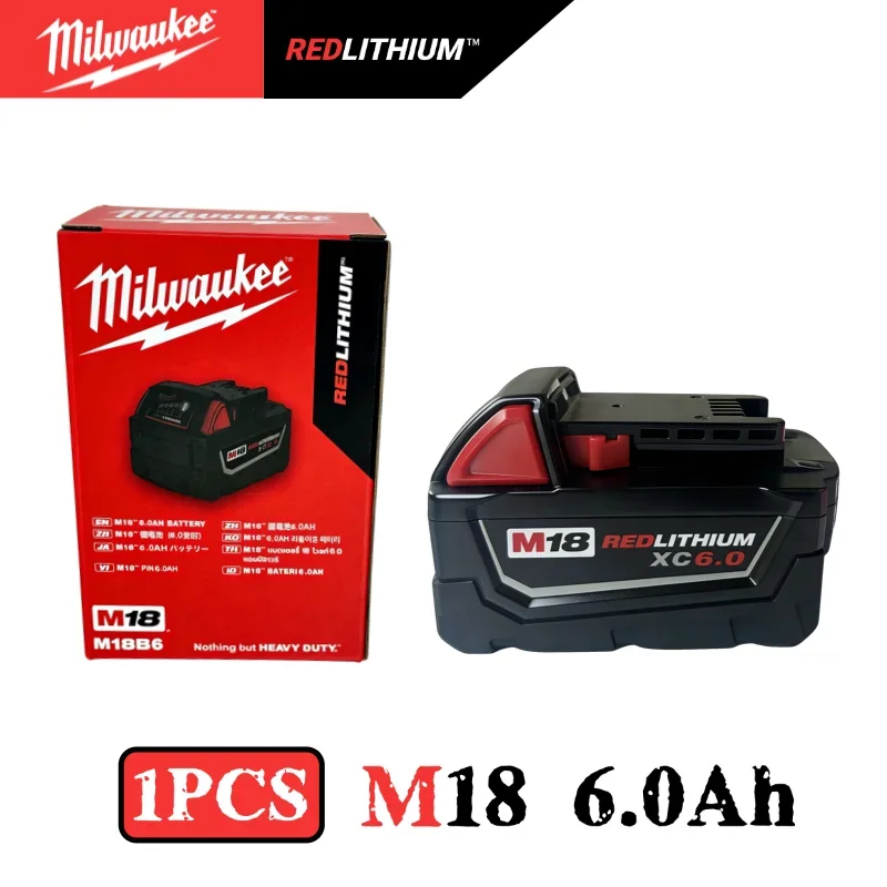 6000mAh M18 18V Milwaukee Rechargeable High Capacity Battery M18B6 M18B5 Fits All Milwaukee M18 Cordless Power Tools
6000mAh M18 18V Milwaukee Rechargeable High Capacity Battery M18B6 M18B5 Fits All Milwaukee M18 Cordless Power Tools