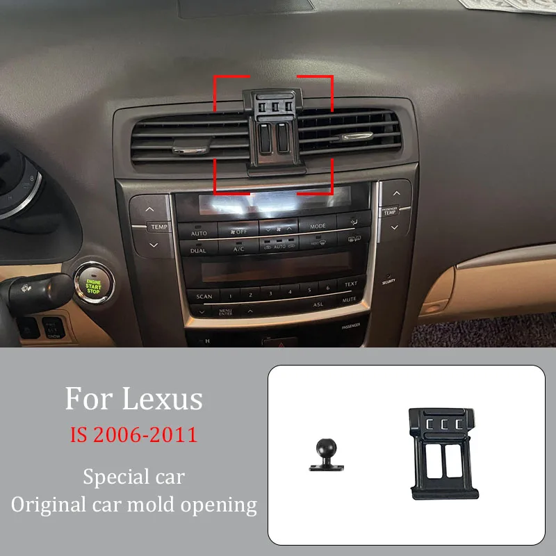 Автомобильный держатель телефона для Lexus IS 2006-2011, беспроводное зарядное устройство с автоматическим зажимом 360° ° Вращающийся навигационный кронштейн
Автомобильный держатель телефона для Lexus IS 2006-2011, беспроводное зарядное устройство с автоматическим зажимом 360° ° Вращающийся навигационный кронштейн