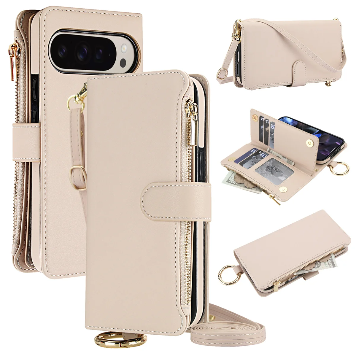 Кожаный чехол через плечо с откидной молнией и слотами для карт, чехол для телефона Google Pixel 9Pro 10 9 Pro XL, ремешок с кольцом, браслет, чехол-держатель
Кожаный чехол через плечо с откидной молнией и слотами для карт, чехол для телефона Google Pixel 9Pro 10 9 Pro XL, ремешок с кольцом, браслет, чехол-держатель