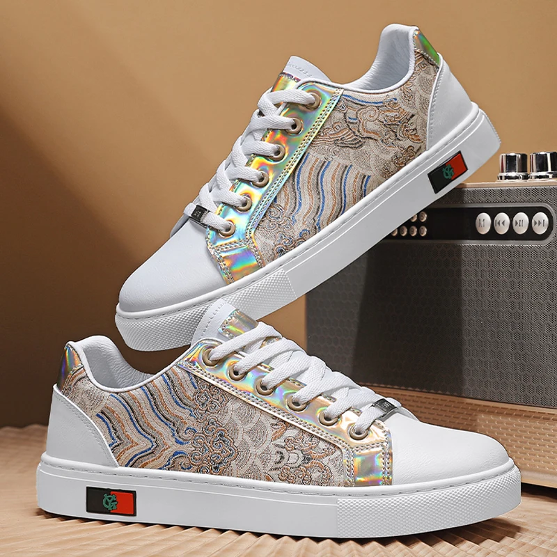 New Luxury Leather Sneakers Men Fashionable Pattern Men's Board Sneakers Street Casual Skateboard Shoes Men Designer Sport Shoes
New Luxury Leather Sneakers Men Fashionable Pattern Men's Board Sneakers Street Casual Skateboard Shoes Men Designer Sport Shoes