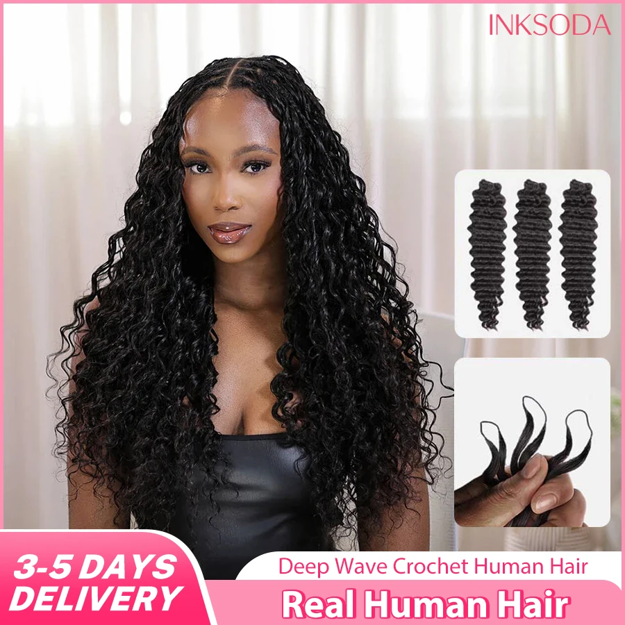 Deep Wave Crochet Human Hair 12A Bundles Boho Braid Hair Remy Pre-Separated Feather Invisible Crochet Hair Extensions For Women
Deep Wave Crochet Human Hair 12A Bundles Boho Braid Hair Remy Pre-Separated Feather Invisible Crochet Hair Extensions For Women