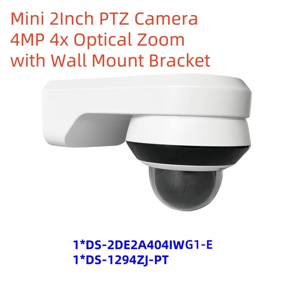 Hikvision DS-2DE2A404IWG1-E 2 Inch 4MP Mini PTZ Camera PoE 4x Zoom Network Speed Dome P2P IP Camera with Wall Mount Bracket
Hikvision DS-2DE2A404IWG1-E 2 Inch 4MP Mini PTZ Camera PoE 4x Zoom Network Speed Dome P2P IP Camera with Wall Mount Bracket