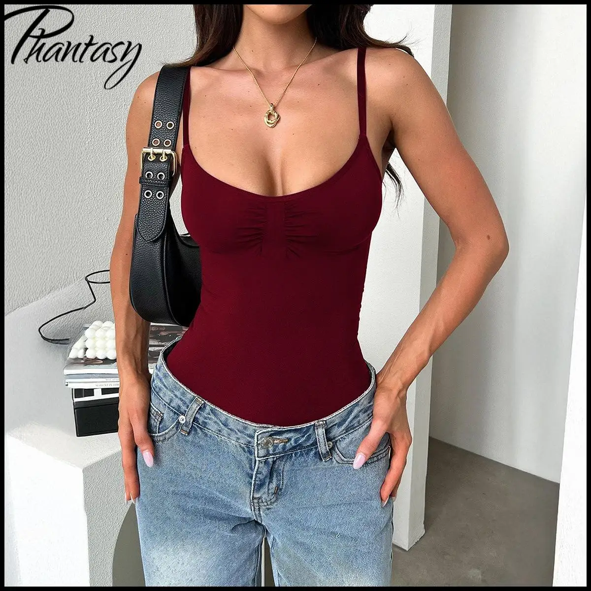 Sexy Women's Tank Top Solid Color Strapless Vest Fashion Basics Slim fit Camisole for Lady Hotsweet Style Summer Spice Outfit
Sexy Women's Tank Top Solid Color Strapless Vest Fashion Basics Slim fit Camisole for Lady Hotsweet Style Summer Spice Outfit