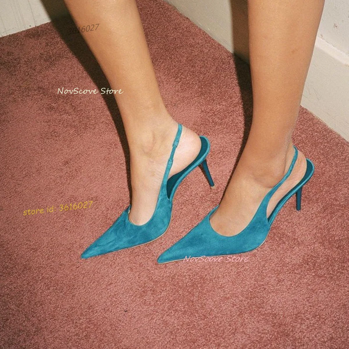 Blue Suede Pointy Toe Sandals Back Straps Cutouts Shallow Pumps High Heels Slip On Shoes Sexy Women Dress Party Single Shoes
Blue Suede Pointy Toe Sandals Back Straps Cutouts Shallow Pumps High Heels Slip On Shoes Sexy Women Dress Party Single Shoes