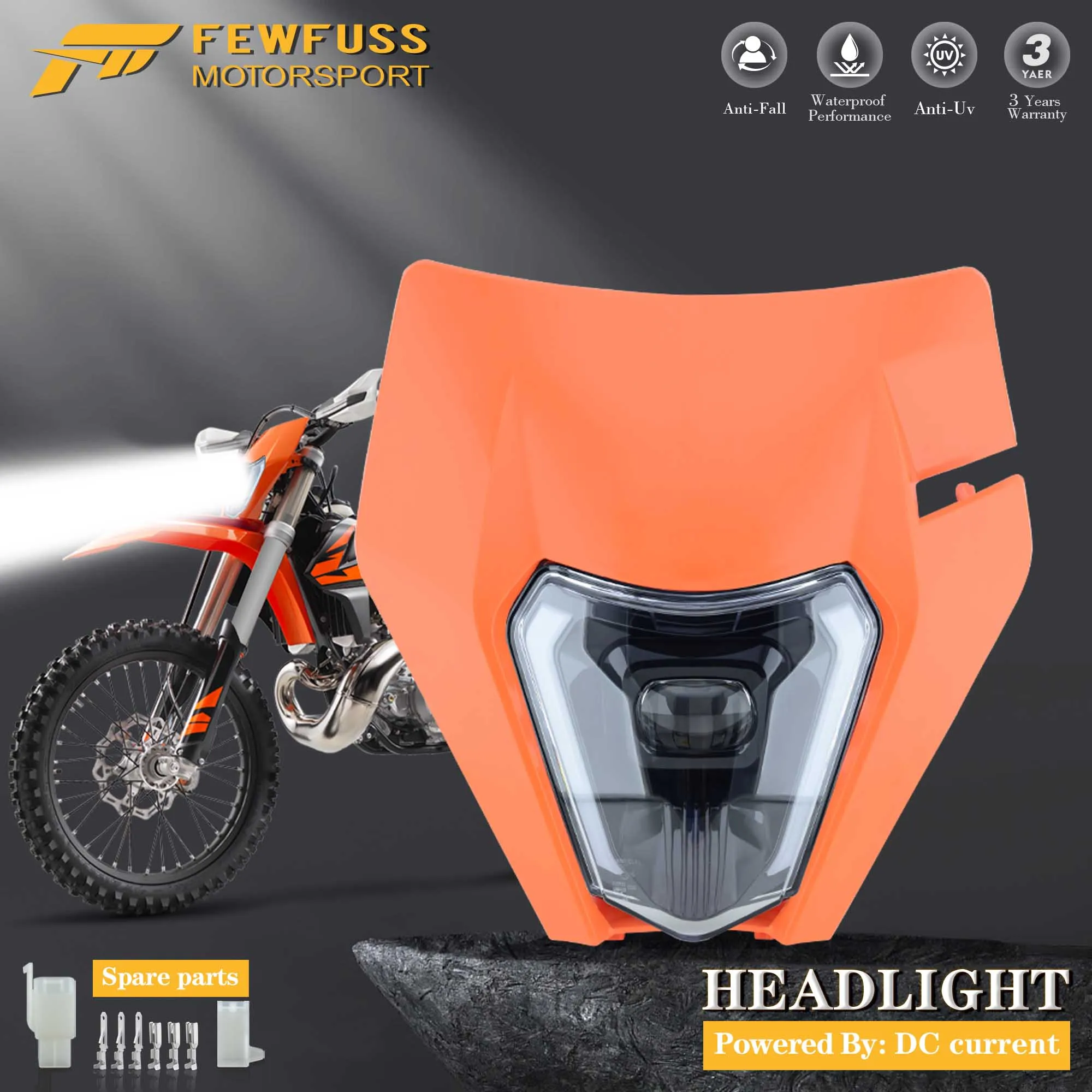 Fewfuss Motorcycle Headlight LED Enduro for KTM EXC XC SX MX XC 125 250 300 450 2017-2023 Universal Dirt Bike Motocross Light
Fewfuss Motorcycle Headlight LED Enduro for KTM EXC XC SX MX XC 125 250 300 450 2017-2023 Universal Dirt Bike Motocross Light