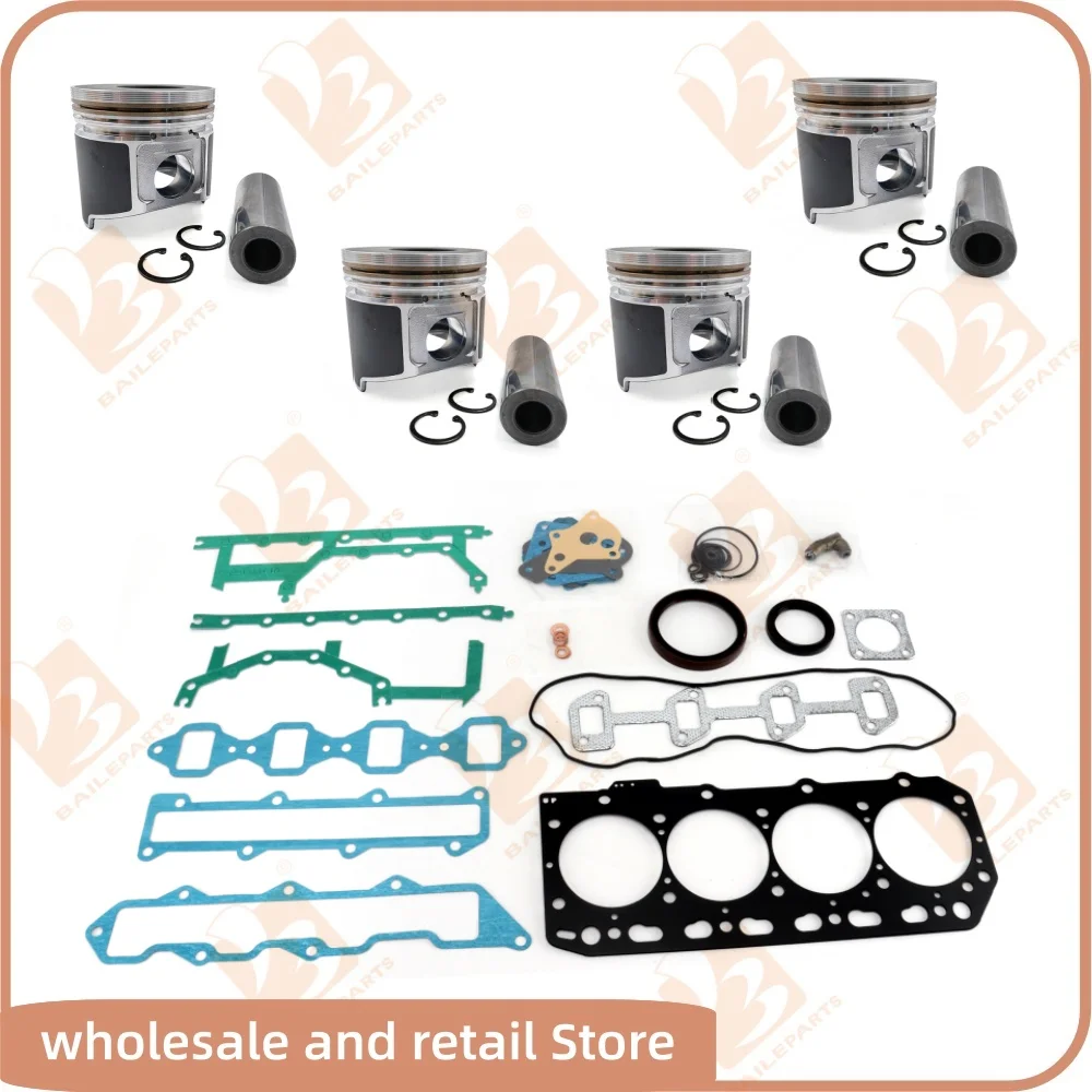 For Yanmar 4TNV88 Piston with Pin Lock 88*2+2+4mm 129005-22080 Full Gasket Kit Set Overhaul Rebuild Kit Diesel Engine Parts
For Yanmar 4TNV88 Piston with Pin Lock 88*2+2+4mm 129005-22080 Full Gasket Kit Set Overhaul Rebuild Kit Diesel Engine Parts