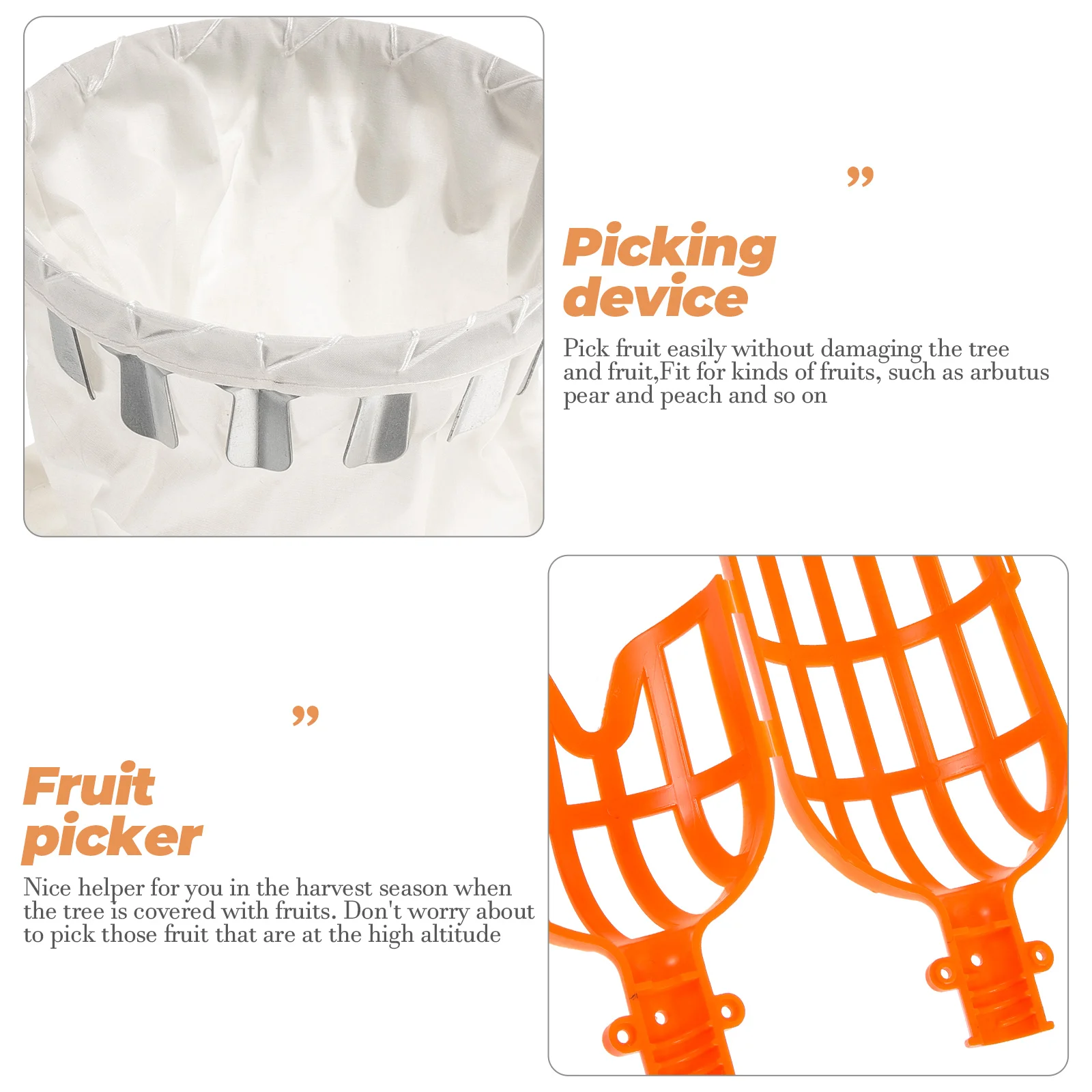 2pcs Fruit Harvester Multi-Functional Garden For Apples Peaches Pears Labor Saving Harvesting Device Orchard Tool Gardening Tool
2pcs Fruit Harvester Multi-Functional Garden For Apples Peaches Pears Labor Saving Harvesting Device Orchard Tool Gardening Tool