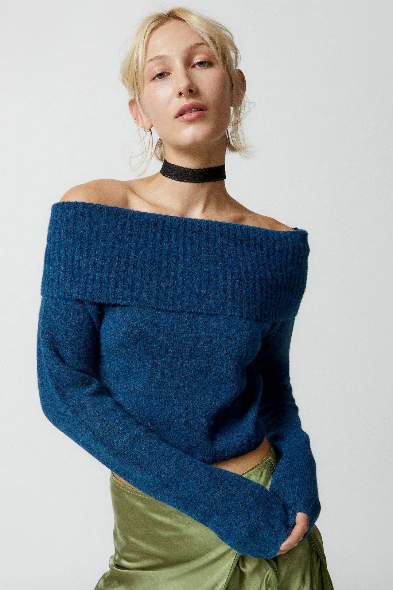 Long Sleeve Hoodie Sweater, One Collar, Flip Collar, Off Shoulder, European and American, New, 2021 Autumn and Winter
Long Sleeve Hoodie Sweater, One Collar, Flip Collar, Off Shoulder, European and American, New, 2021 Autumn and Winter